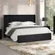 Hildesheim Black 2 Drawer Nightstand with USB Charging and LED