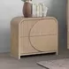 Tangentry Natural 2 Drawer Nightstand with USB Charging
