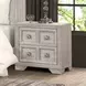 Argenthart Light Gray 2 Drawer Nightstand