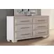 Hinwitz White Oak 6 Drawer Dresser