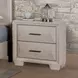 Hinwitz White Oak 2 Drawer Nightstand