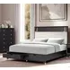 Torrance Black and White Upholstered Storage Panel Bedroom Set with LED