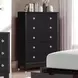 Torrance Black and White Upholstered Storage Panel Bedroom Set with LED