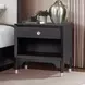 Torrance Black and White Upholstered Storage Panel Bedroom Set with LED