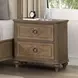 Lyris Rustic Oak 2 Drawer Nightstand with USB Charging