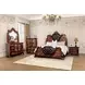 Aquilina Dark Cherry and Oak Panel Bedroom Set