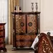 Aquilina Dark Cherry and Oak Panel Bedroom Set