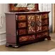 Aquilina Dark Cherry and Oak Panel Bedroom Set