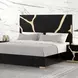 Goldsberg Black and Gold Panel Bedroom Set