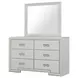 Basilone Rustic White 6 Drawer Dresser