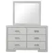 Basilone Rustic White 6 Drawer Dresser