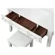 Naucalpan White Vanity Set with Stool