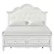 Naucalpan White Full Upholstered Storage Platform Bed