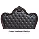 Ventresca Dark Cherry and Gray Queen Upholstered Panel Bed with Nailhead Trim