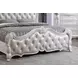 Ventresca White Upholstered Panel Bedroom Set with Nailhead Trim