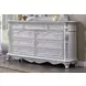 Ventresca White Upholstered Panel Bedroom Set with Nailhead Trim