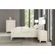 Isadore Antique White Panel Bedroom Set with LED Light