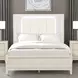 Isadore Antique White Panel Bedroom Set with LED Light