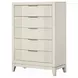 Isadore Antique White Panel Bedroom Set with LED Light