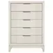 Isadore Antique White Panel Bedroom Set with LED Light
