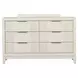 Isadore Antique White Panel Bedroom Set with LED Light
