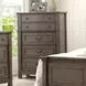 Huddersfield Dark Walnut 5 Drawer Chest