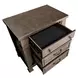 Huddersfield Dark Walnut 3 Drawer Nightstand with USB Charging