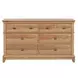 Mchenry Natural Oak 6 Drawer Dresser