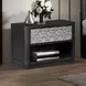Sterling West Ash Gray 1 Drawer Nightstand with USB Charging
