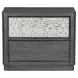 Sterling West Ash Gray 2 Drawer Nightstand with USB Charging