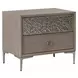 Bashford Natural Oak 2 Drawer Nightstand with USB Charging