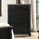 Neue Mills Farmhouse Black and Rustic Oak 5 Drawer Chest