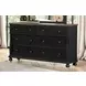 Neue Mills Farmhouse Black and Rustic Oak 6 Drawer Dresser