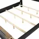 Neue Mills Farmhouse Black and Rustic Oak King Panel Bed