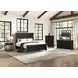 Neue Mills Farmhouse Black and Rustic Oak King Panel Bed
