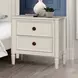 Altamira White 2 Drawer Nightstand with USB Charging
