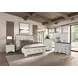 Hampstead White and Dark Brown 5 Drawer Chest