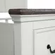 Hampstead White and Dark Brown King Storage Panel Bed