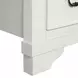 Hampstead White and Dark Brown King Storage Panel Bed