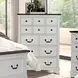 Hampstead White and Dark Brown 5 Drawer Chest