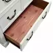 Hampstead White and Dark Brown 5 Drawer Chest