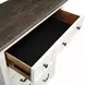 Hampstead White and Dark Brown 5 Drawer Chest