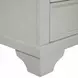 Hampstead White and Dark Brown 6 Drawer Dresser