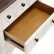 Hampstead White and Dark Brown 3 Drawer Nightstand with USB Charging