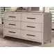 Belize Natural Oak 6 Drawer Dresser