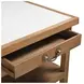 Delmar White and Natural 58" Rectangular Marble Top Kitchen Island