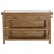 Delmar White and Natural 58" Rectangular Marble Top Kitchen Island