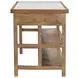 Delmar White and Natural 58" Rectangular Marble Top Kitchen Island