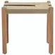 Delmar Natural and Black Rectangular Ottoman Stool