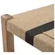 Delmar Natural and Black Rectangular Ottoman Stool